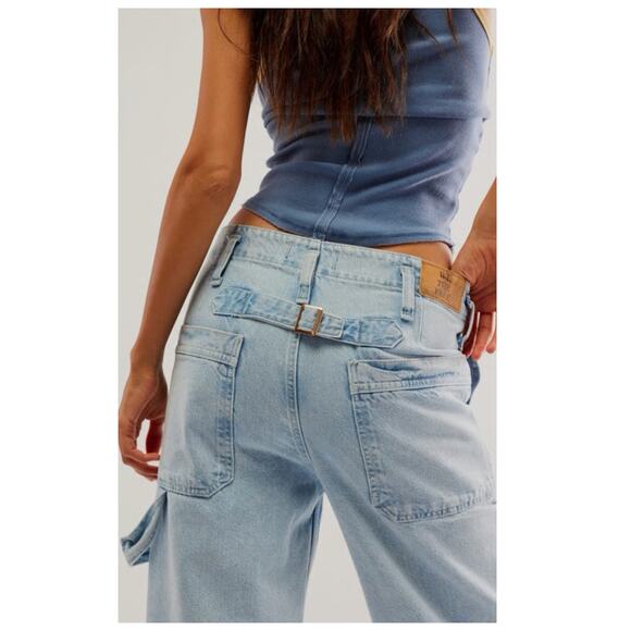 Free People Major Leagues Wide Leg Crop Jeans Size 28 - Picture 4 of 12